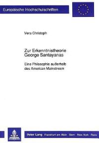 Book Cover for Zur Erkenntnistheorie George Santayanas by Vera Christoph