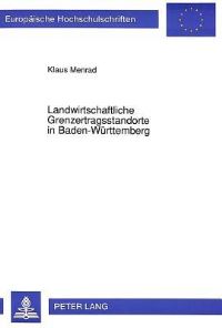 Book Cover for Landwirtschaftliche Grenzertragsstandorte in Baden-Wurttemberg by Klaus Menrad
