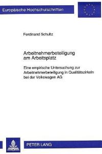 Book Cover for Arbeitnehmerbeteiligung Am Arbeitsplatz by Ferdinand Schultz
