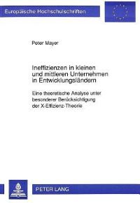 Book Cover for Ineffizienzen in Kleinen Und Mittleren Unternehmen in Entwicklungslandern by Peter Mayer