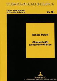 Book Cover for Glauben Heißt Nicht Immer Wissen by Renate Tretzel