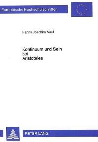 Book Cover for Kontinuum Und Sein Bei Aristoteles by Hanns Joachim Maul