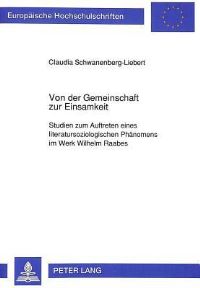 Book Cover for Von Der Gemeinschaft Zur Einsamkeit by Claudia SchwanenbergLiebert