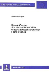 Book Cover for Kenngroßen Der Studiumsstrukturen Eines Wirtschaftswissenschaftlichen Fachbereiches by Andreas Würger