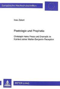 Book Cover for Poetologie Und Prophetie by Ines Zekert