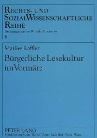 Book Cover for Burgerliche Lesekultur Im Vormarz by Marlies Raffler