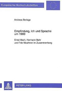 Book Cover for Empfindung, Ich Und Sprache Um 1900 by Andreas Berlage