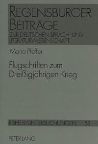Book Cover for Flugschriften Zum Dreissigjahrigen Krieg by Maria Pfeffer
