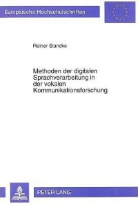 Book Cover for Methoden Der Digitalen Sprachverarbeitung in Der Vokalen Kommunikationsforschung by Reiner Standke
