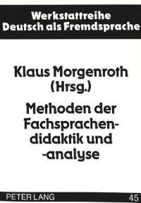 Book Cover for Methoden Der Fachsprachendidaktik Und -Analyse by Klaus Morgenroth