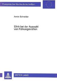 Book Cover for Ethik Bei Der Auswahl Von Fuhrungskraften by Armin Schneider