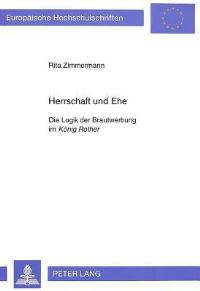Book Cover for Herrschaft Und Ehe by Rita Zimmermann