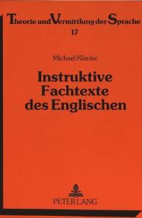 Book Cover for Instruktive Fachtexte Des Englischen by Michael Klauke