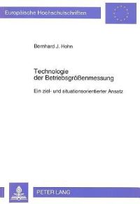 Book Cover for Technologie Der Betriebsgroßenmessung by Bernhard J Hohn
