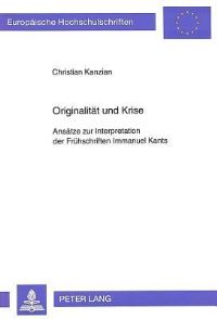 Book Cover for Originalitat Und Krise by Christian Kanzian