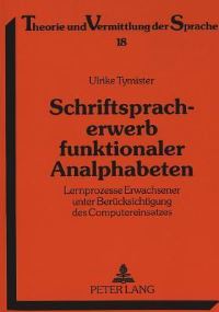 Book Cover for Schriftspracherwerb Funktionaler Analphabeten by Ulrike Tymister