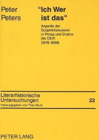 Book Cover for «Ich Wer Ist Das>> by Peter Peters