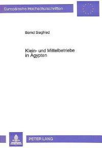 Book Cover for Klein- Und Mittelbetriebe in Agypten by Bernd Siegfried