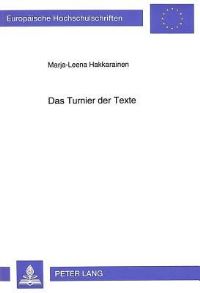 Book Cover for Das Turnier Der Texte by MarjaLeena Hakkarainen