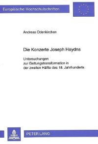 Book Cover for Die Konzerte Joseph Haydns by Andreas Odenkirchen