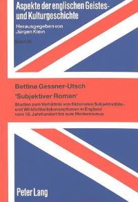 Book Cover for 'Subjektiver Roman' by Bettina GessnerUtsch
