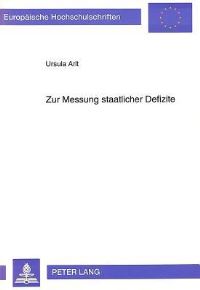 Book Cover for Zur Messung Staatlicher Defizite by Ursula Arlt