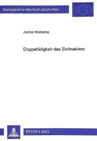 Book Cover for Doppeltatigkeit Des Zivilmaklers by Jochen Kleikamp