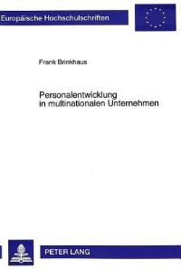 Book Cover for Personalentwicklung in Multinationalen Unternehmen by Frank Brinkhaus