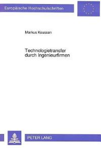 Book Cover for Technologietransfer Durch Ingenieurfirmen by Markus Keussen