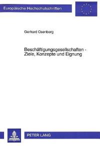 Book Cover for Beschaftigungsgesellschaften - Ziele, Konzepte Und Eignung by Gerhard Osenberg
