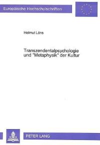 Book Cover for Transzendentalpsychologie Und «Metaphysik>> Der Kultur by Helmut Löns