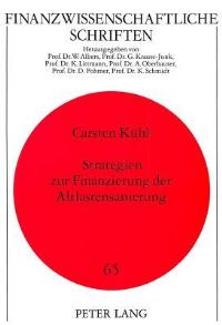 Book Cover for Strategien Zur Finanzierung Der Altlastensanierung by Carsten Kühl