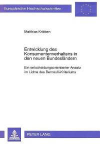 Book Cover for Entwicklung Des Konsumentenverhaltens in Den Neuen Bundeslandern by Matthias Kribben