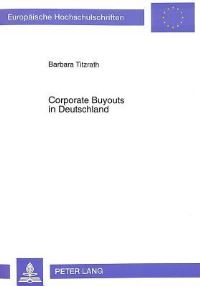 Book Cover for Corporate Buyouts in Deutschland by Barbara Titzrath