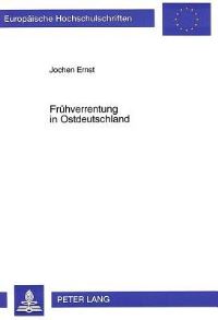 Book Cover for Fruhverrentung in Ostdeutschland by Jochen Ernst