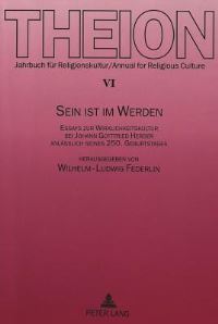 Book Cover for Sein Ist Im Werden by WilhelmLudwig Federlin