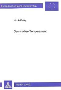Book Cover for Das Viskose Temperament by Nicole Klutky