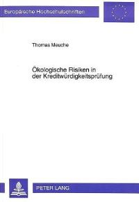 Book Cover for Okologische Risiken in Der Kreditwurdigkeitsprufung by Thomas Meuche