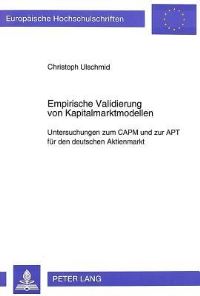 Book Cover for Empirische Validierung Von Kapitalmarktmodellen by Christoph Ulschmid