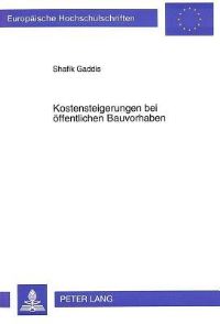 Book Cover for Kostensteigerungen Bei Offentlichen Bauvorhaben by Shafik Gaddis