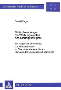 Book Cover for Drittaufwendungen Als Werbungskosten Des Steuerpflichtigen? by Guido Klinger