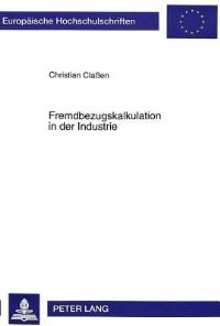 Book Cover for Fremdbezugskalkulation in Der Industrie by Christian Claßen
