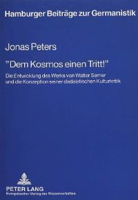 Book Cover for «Dem Kosmos Einen Trittf>> by Jonas Peters