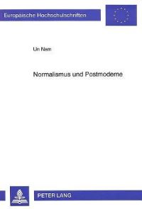 Book Cover for Normalismus Und Postmoderne by Un Nam