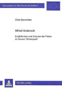 Book Cover for Alfred Andersch by Dörte Baumeister