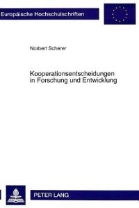 Book Cover for Kooperationsentscheidungen in Forschung Und Entwicklung by Norbert Scherer