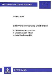 Book Cover for Embryonenforschung Und Familie by Michela Betta