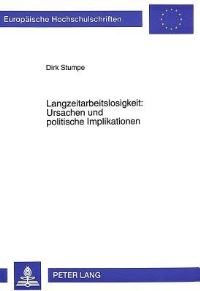 Book Cover for Langzeitarbeitslosigkeit by Dirk Stumpe