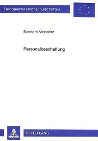 Book Cover for Personalbeschaffung by Bernhard Schneider