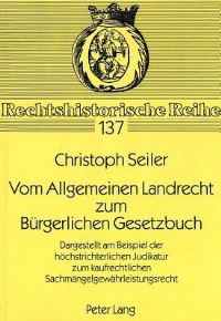 Book Cover for Vom Allgemeinen Landrecht Zum Burgerlichen Gesetzbuch by Christoph Seiler